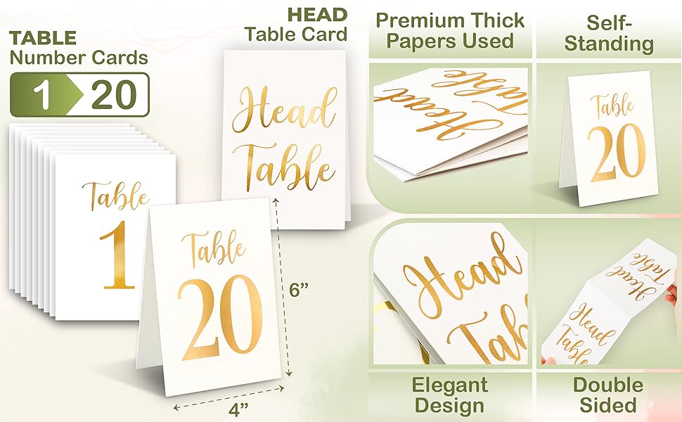 Gold Wedding Table Numbers 1-20 — photo 12