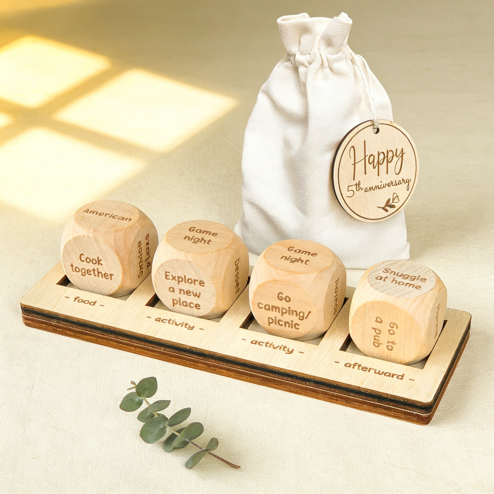 5 Year Anniversary Wood Gift Box