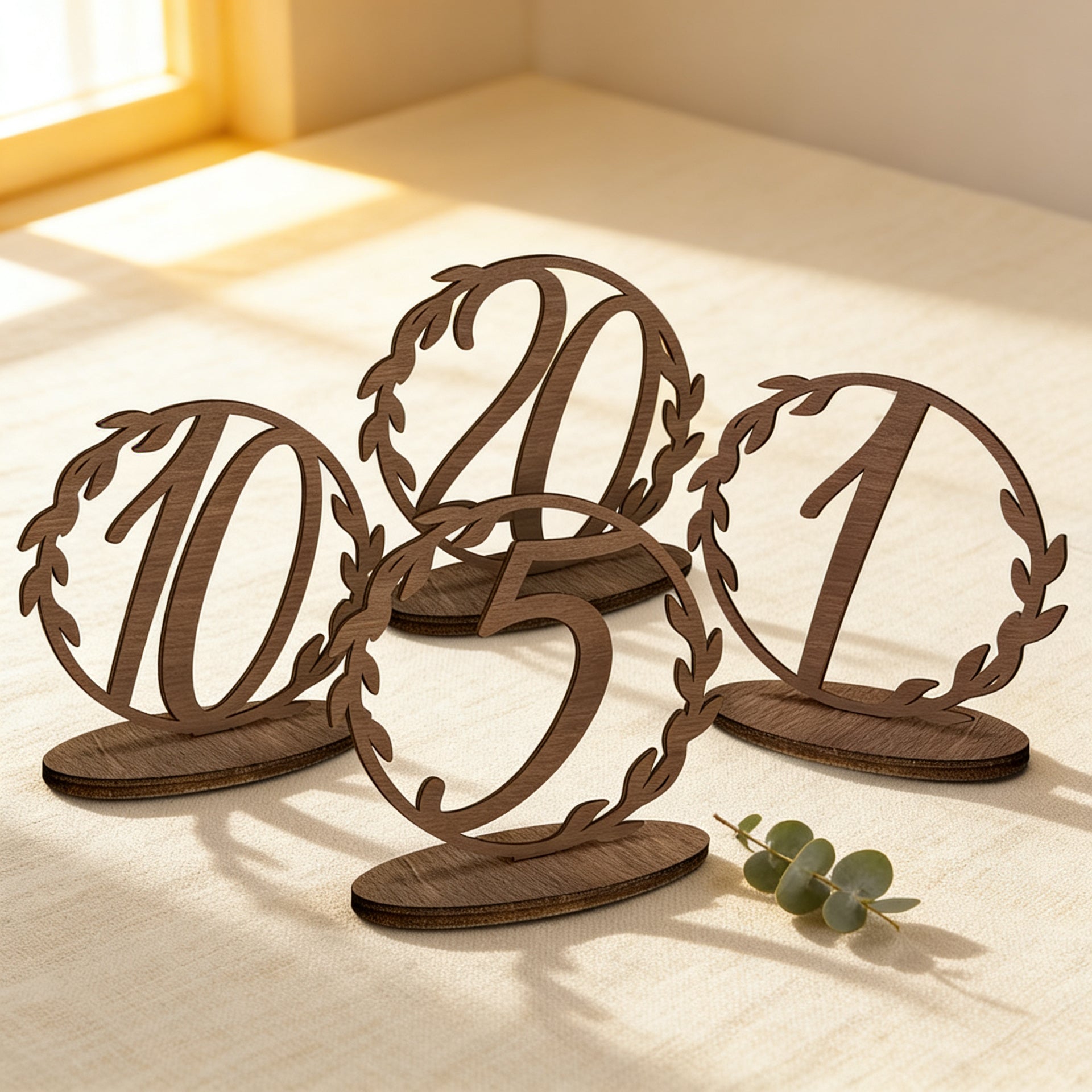 Wedding Table Numbers 1–20