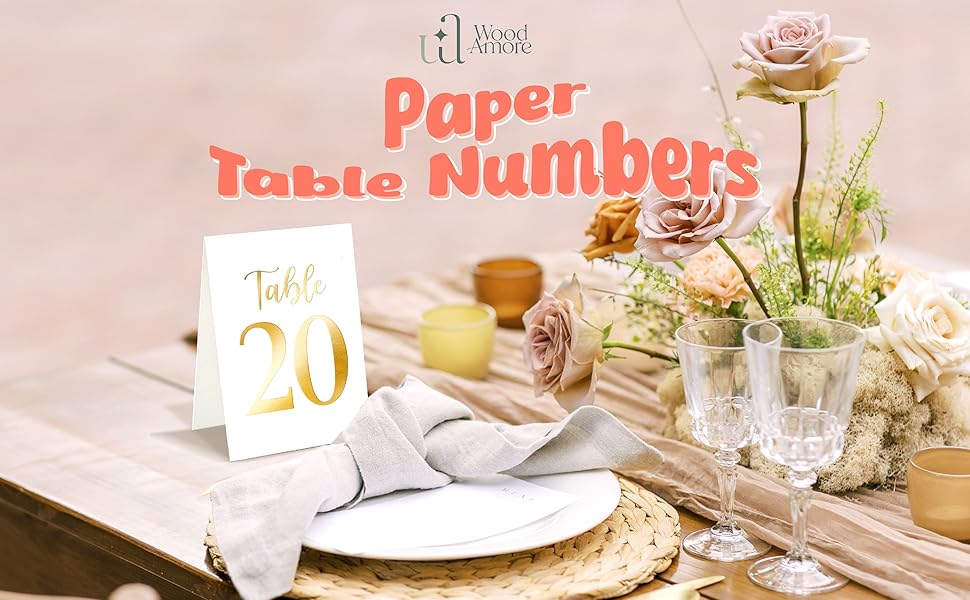 Gold Wedding Table Numbers 1-20 — photo 7
