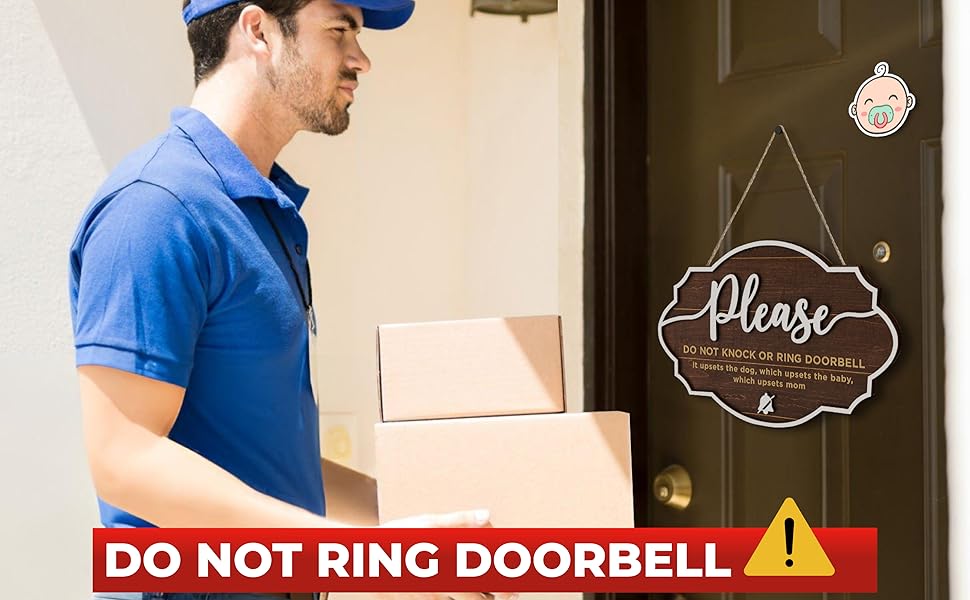 Baby Sleeping Doorbell Sign — photo 12