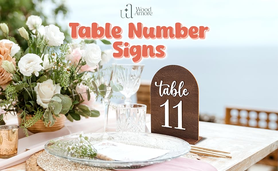 Rustic Wedding Table Numbers 1-15 — photo 7