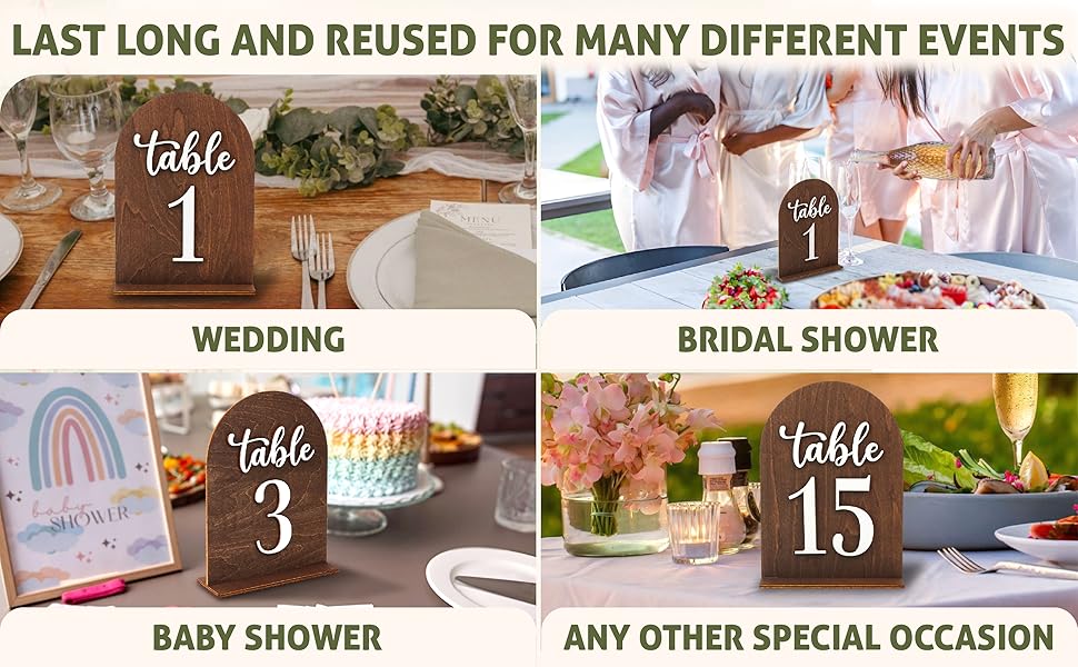 Rustic Wedding Table Numbers 1-15 — photo 8