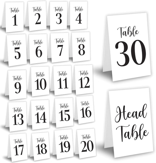 Black Wedding Table Numbers 1-30 — photo 1