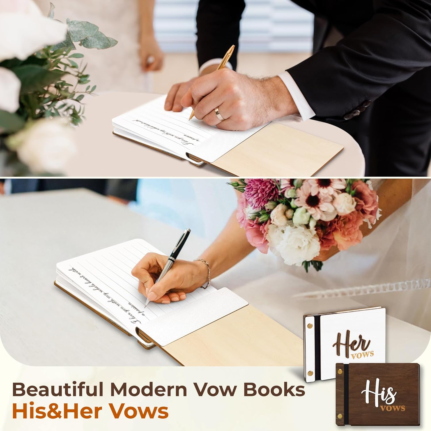 Wedding Vow Books His Hers — photo 3
