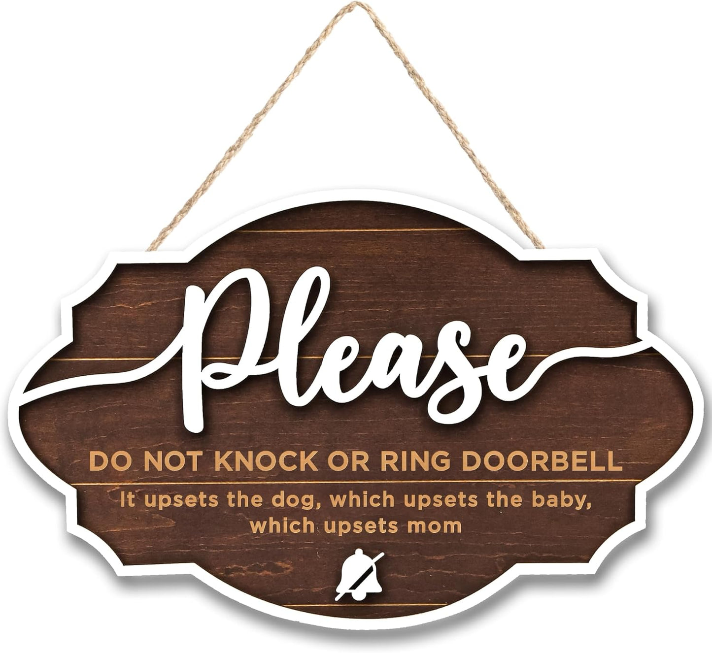 Baby Sleeping Doorbell Sign — photo 1