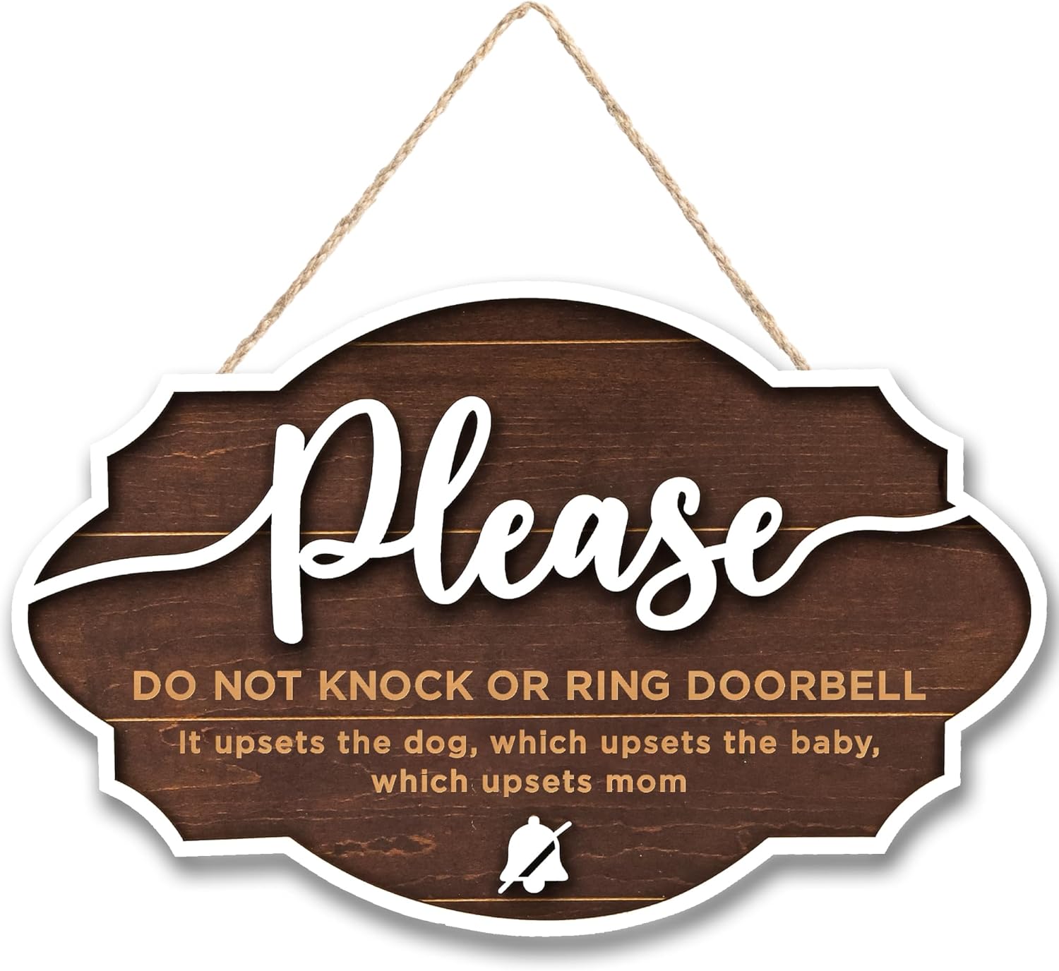 Baby Sleeping Doorbell Sign — photo 1