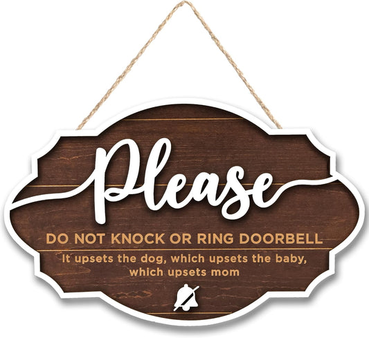 Baby Sleeping Doorbell Sign — photo 1