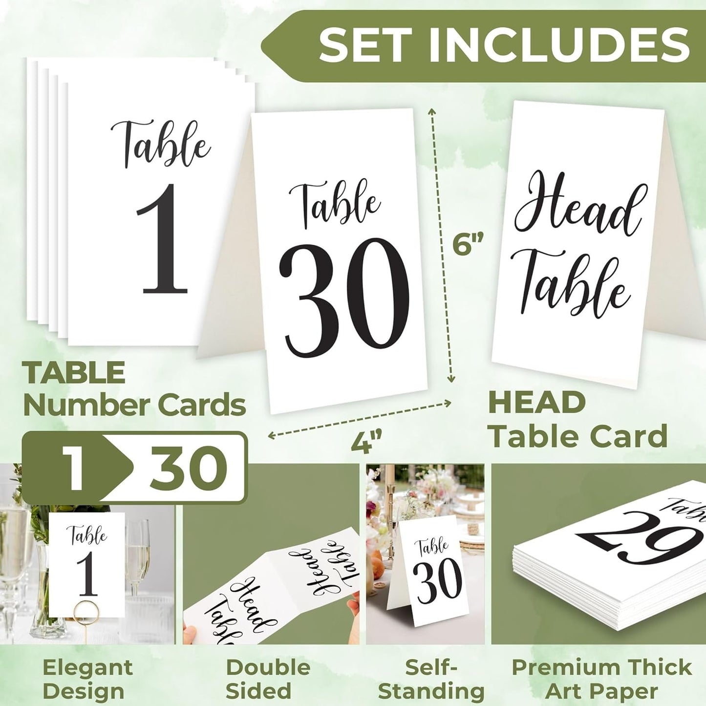 Black Wedding Table Numbers 1-30 — photo 3