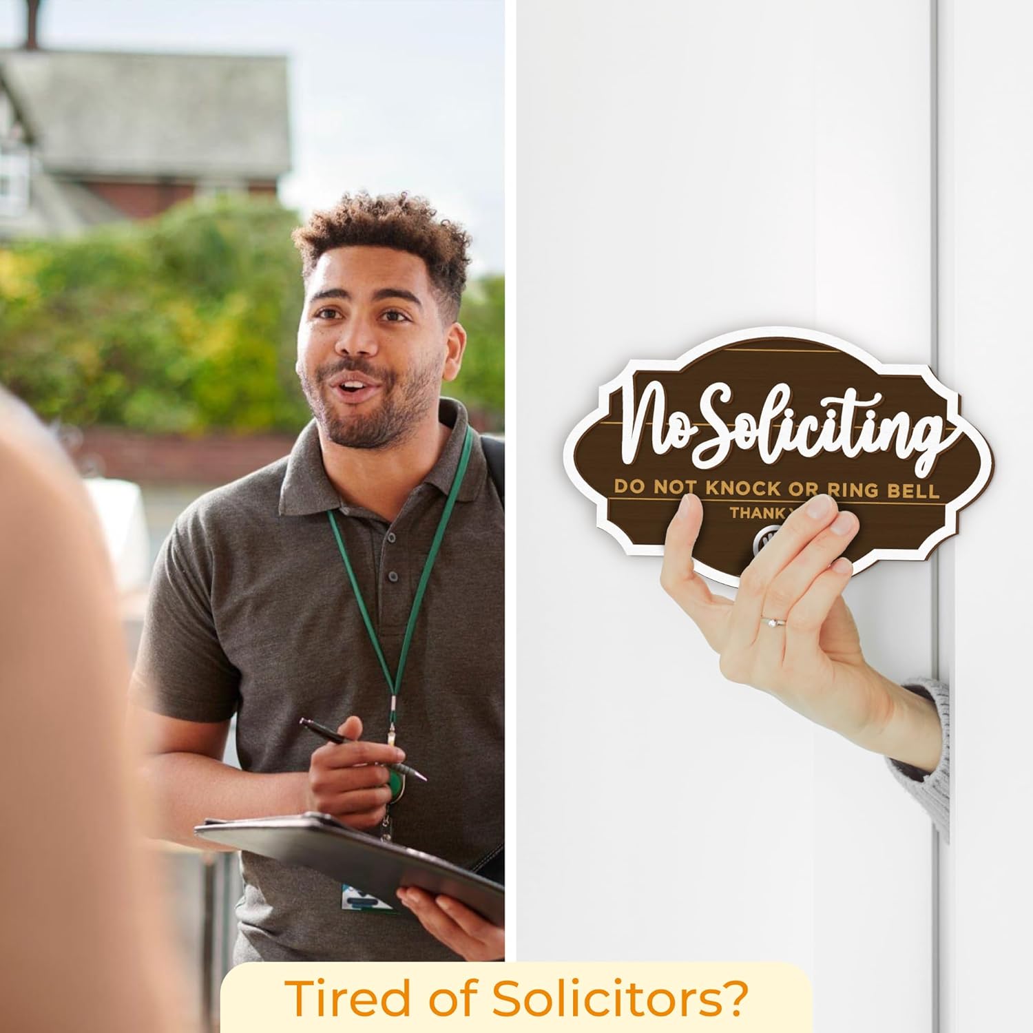 No Soliciting Sign Door 2 Pack — photo 3