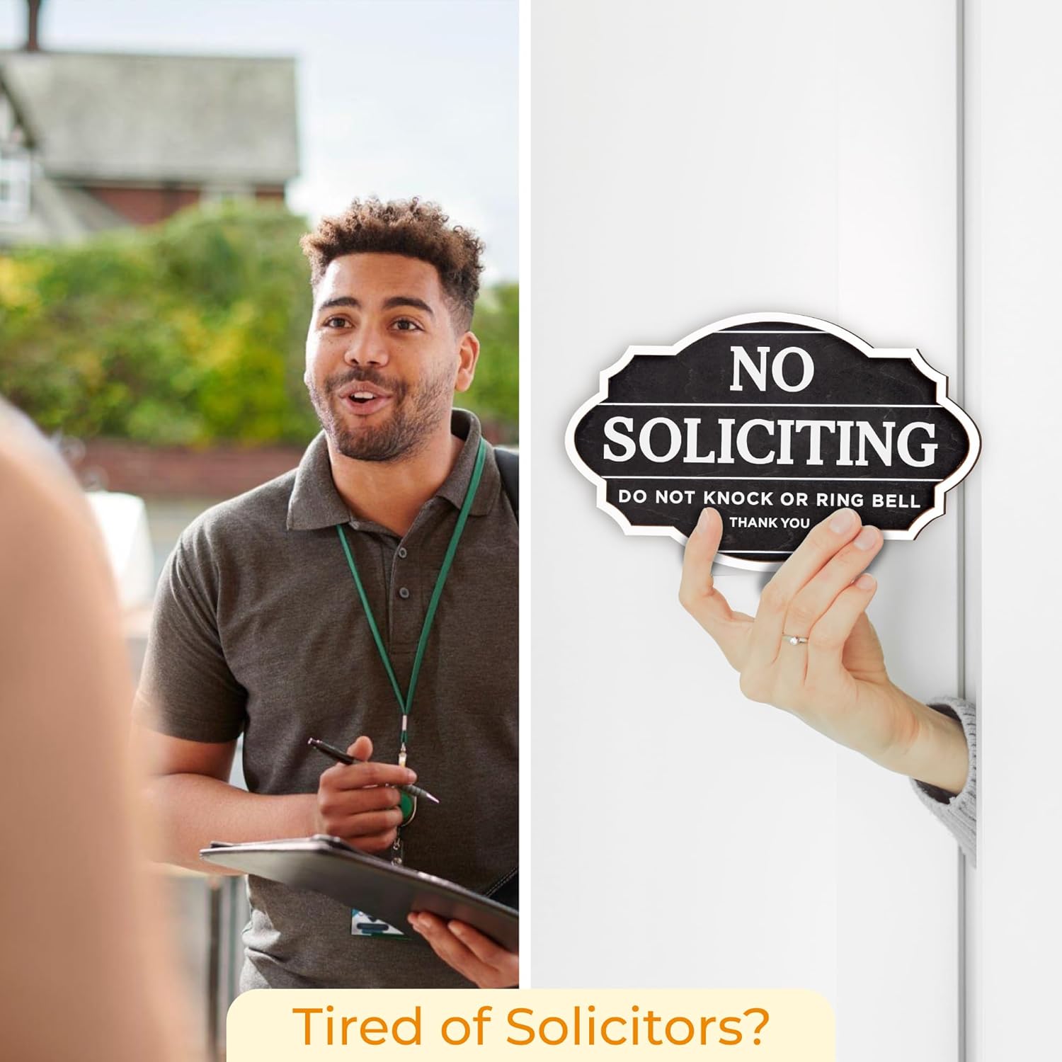 Funny No Soliciting Sign 2 Pack — photo 3