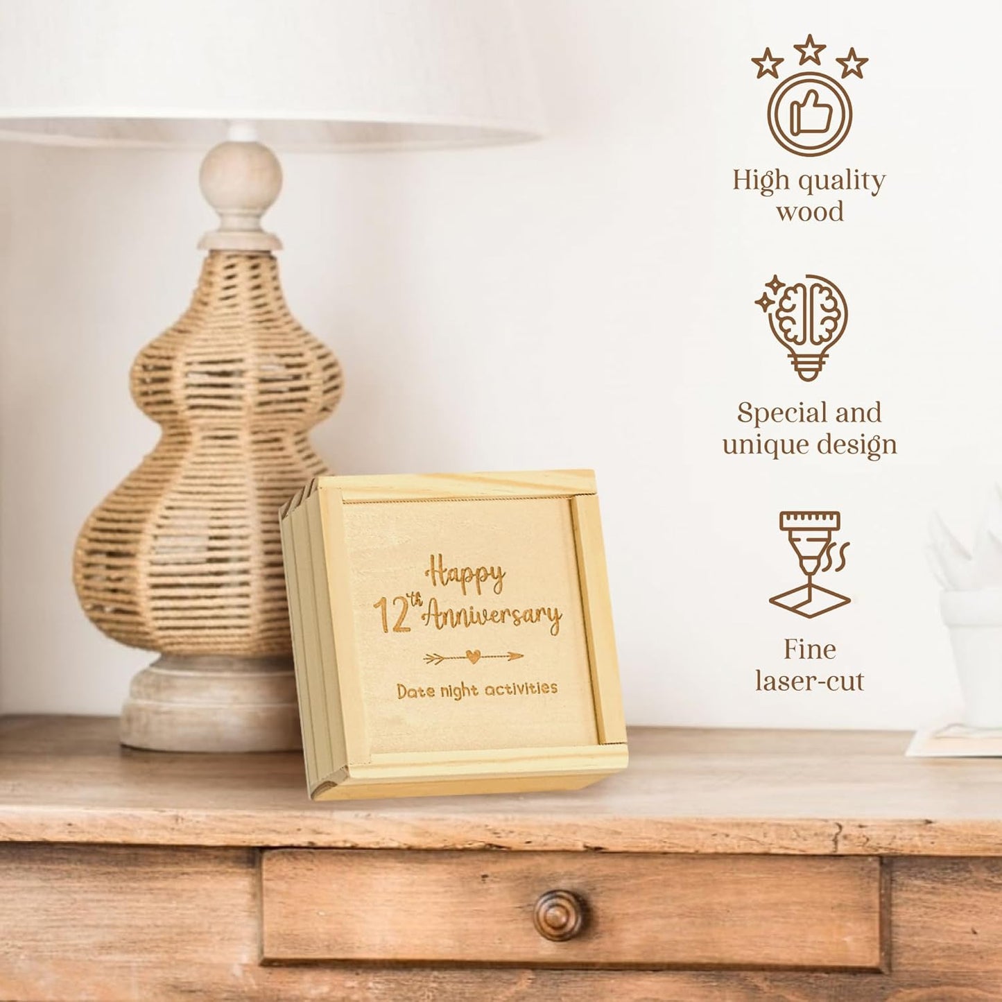 12 Year Anniversary Wood Gift — photo 3