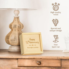 12 Year Anniversary Wood Gift — view 3