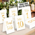 Gold Wedding Table Numbers 1-10