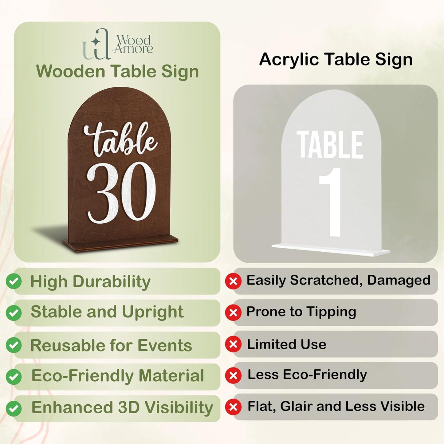 Wooden Wedding Table Numbers 1-30 — photo 6