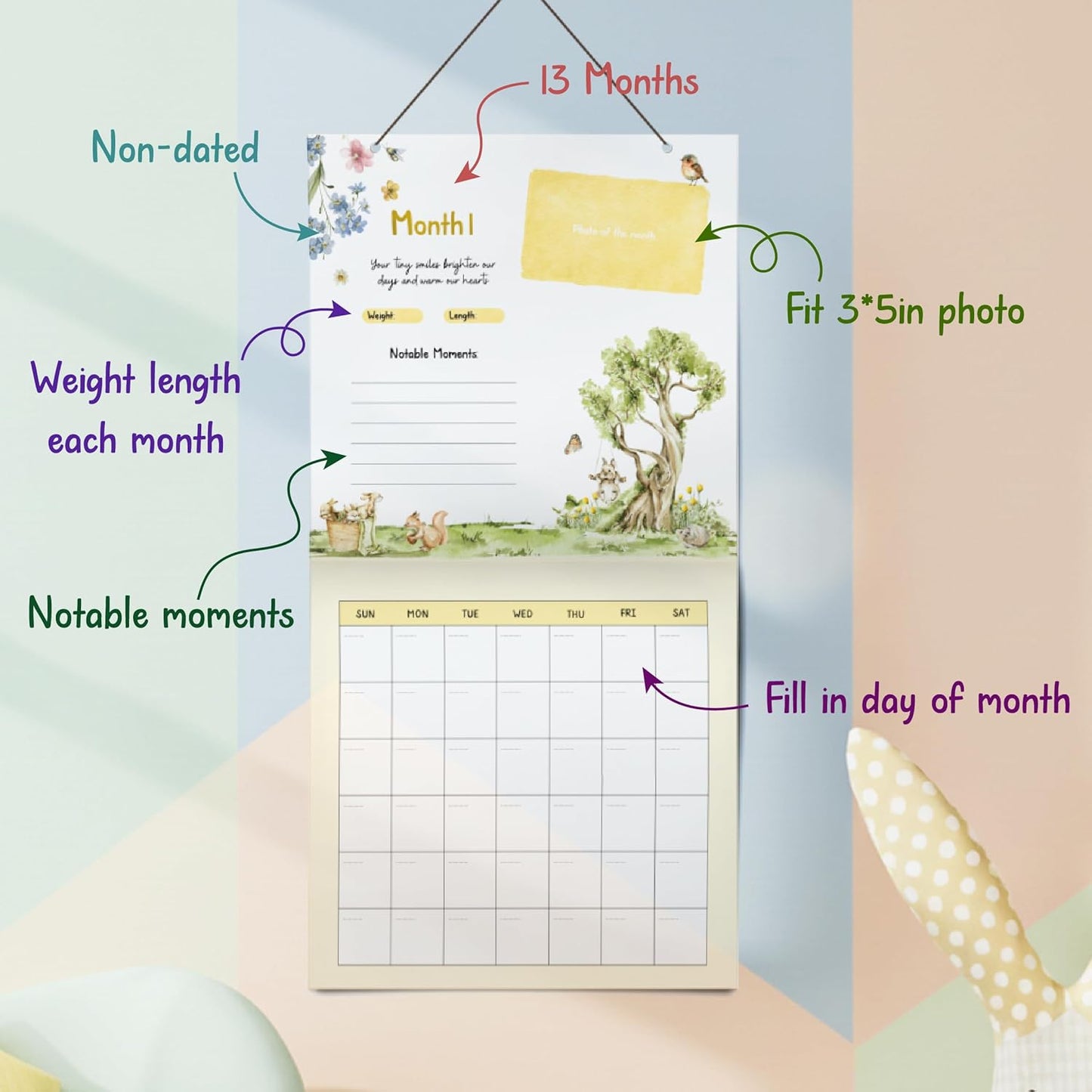 Wildflower Baby Year Calendar — photo 3