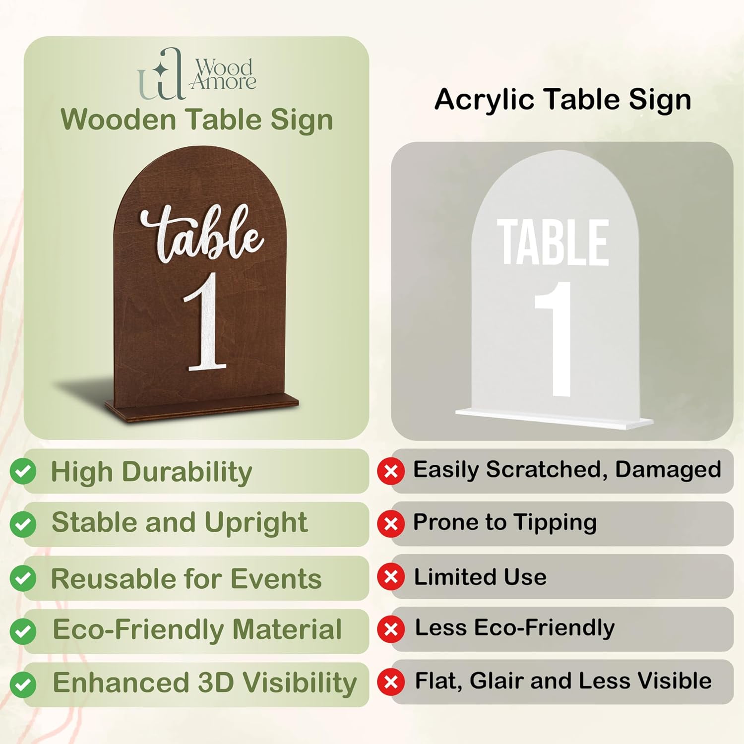 Wood Wedding Table Numbers 1-10 — photo 6
