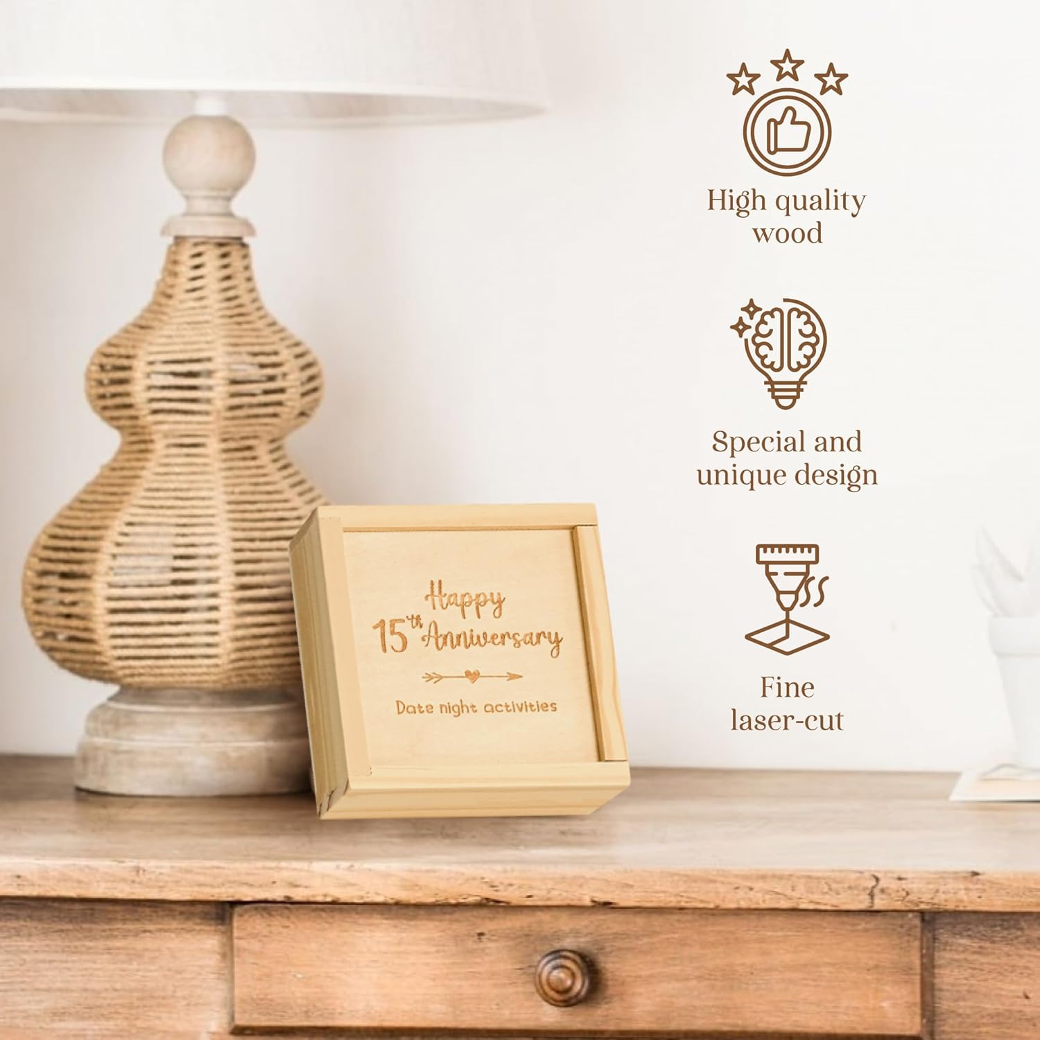15 Year Anniversary Wood Gift — photo 3
