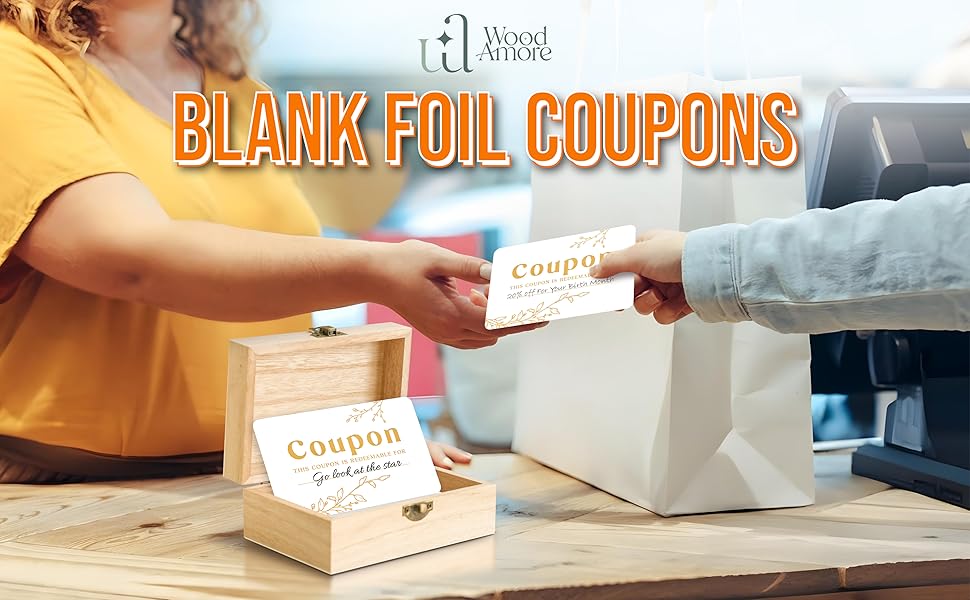 50 Blank Coupon Cards Gold — photo 7