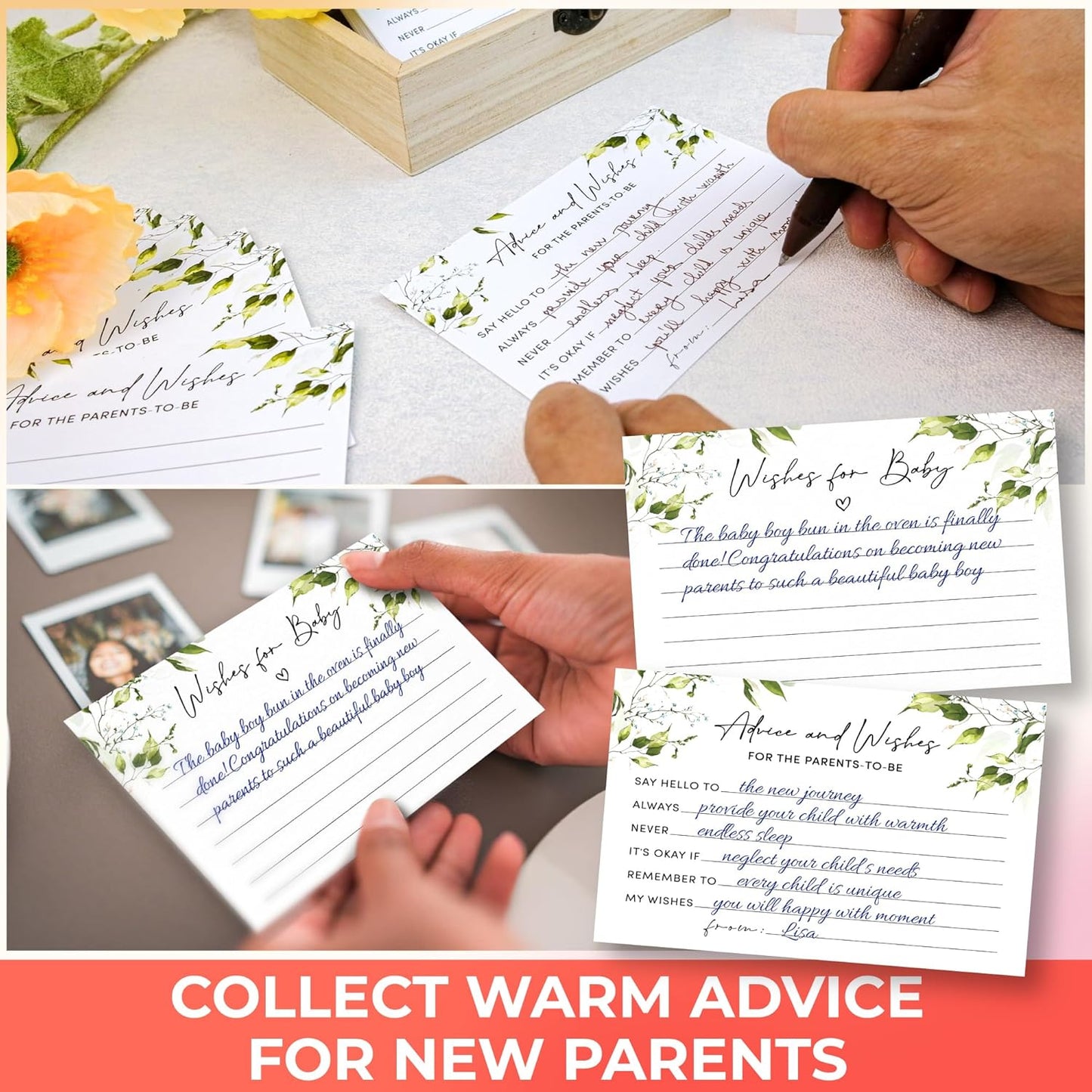 Greenery Baby Advice Cards — photo 5