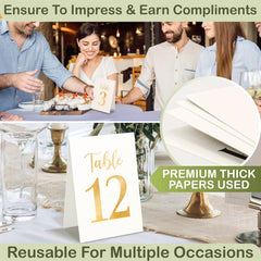 Gold Wedding Table Numbers 1-15 — view 6