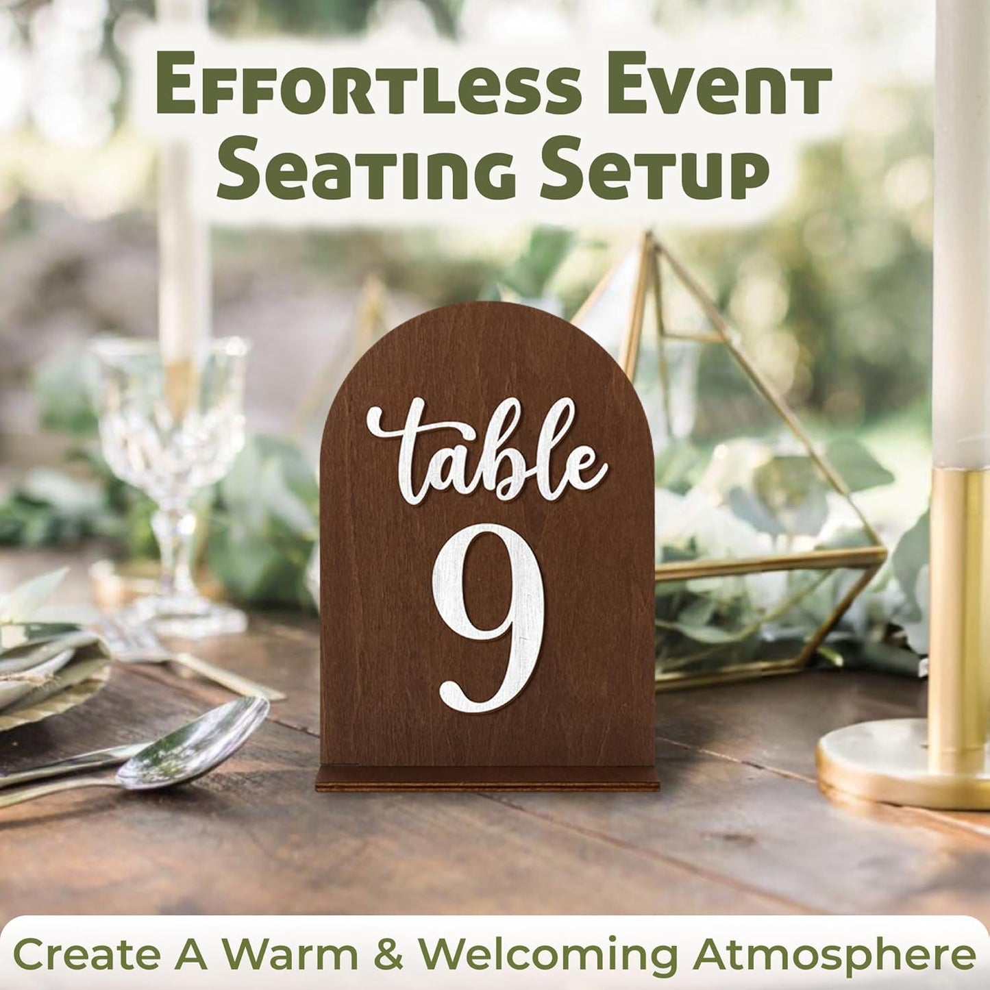 Wood Wedding Table Numbers 1-10 — photo 3