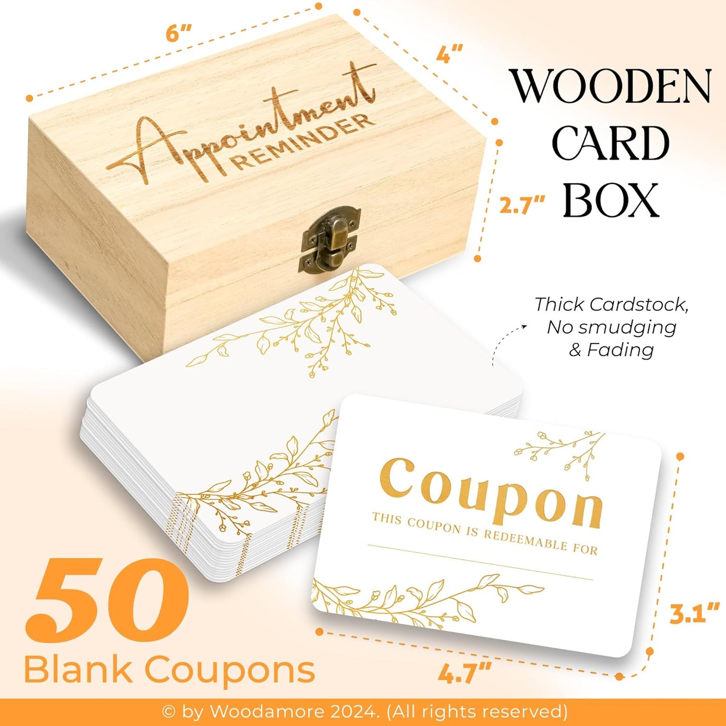50 Blank Coupon Cards Gold — photo 2