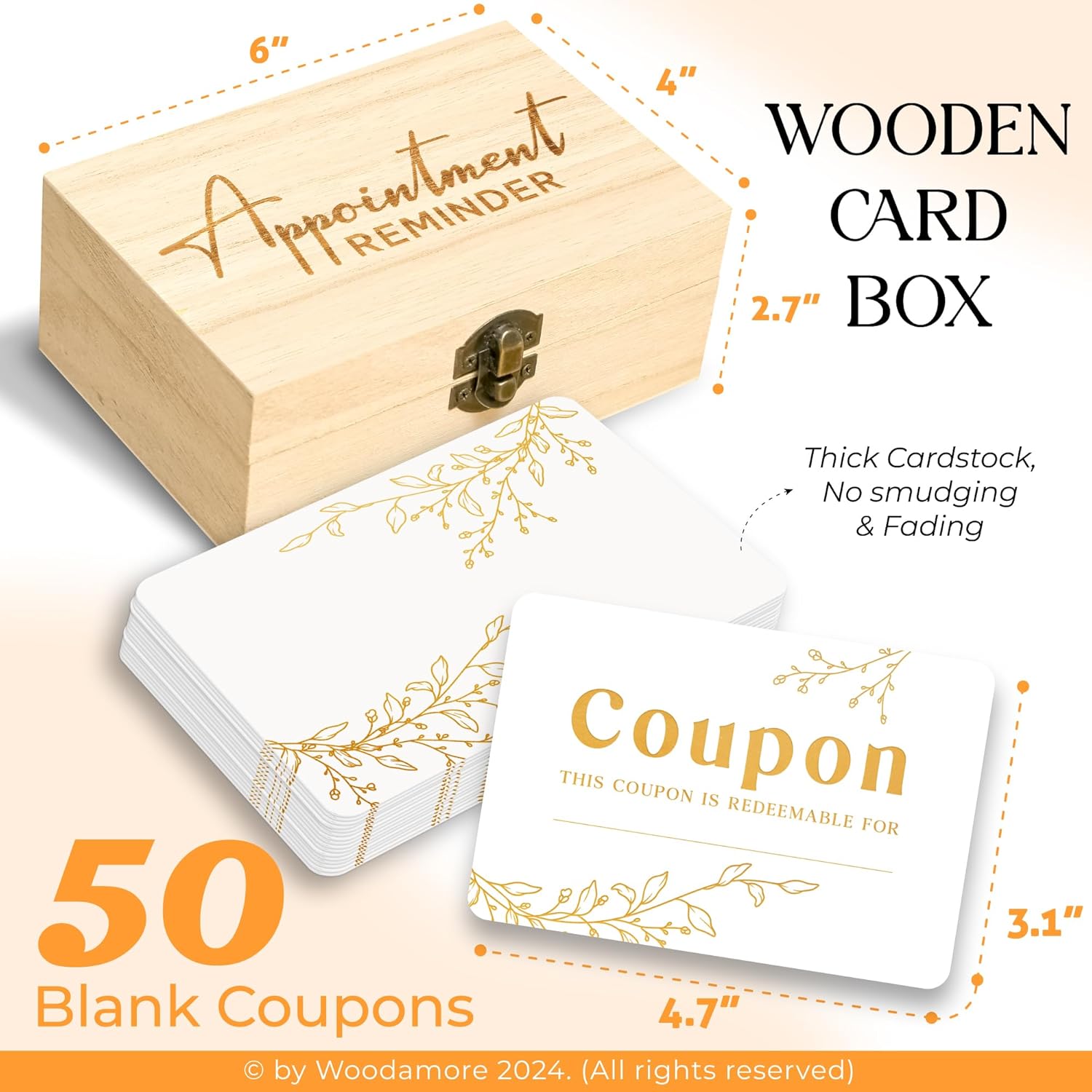 50 Blank Coupon Cards Gold — photo 2