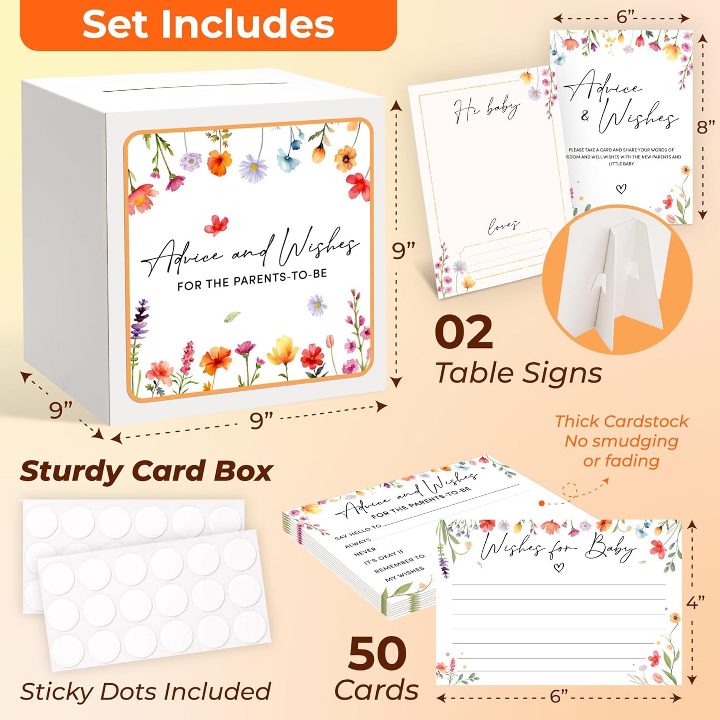 Wildflower Baby Advice Cards — photo 2