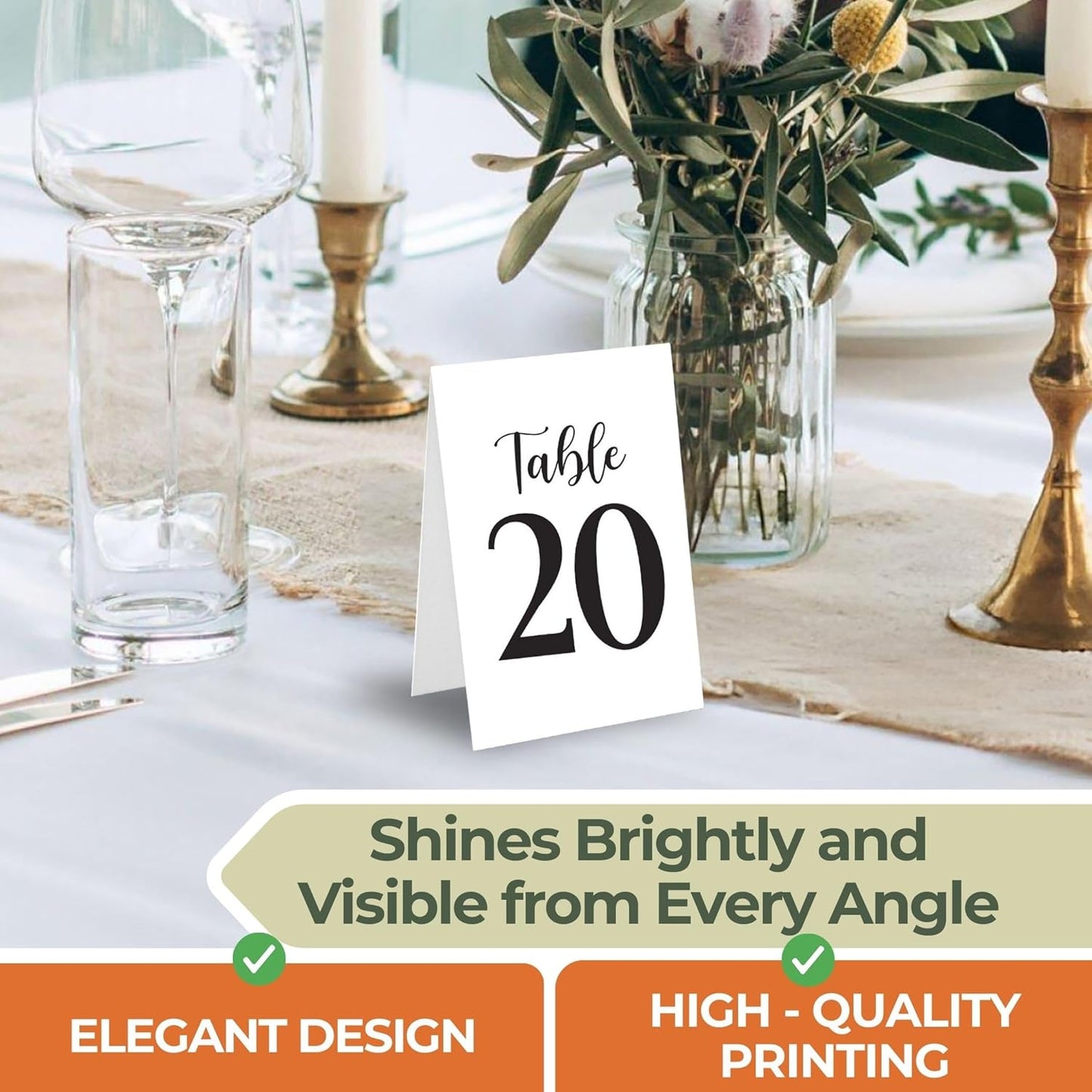Black Wedding Table Numbers 1-30 — photo 2