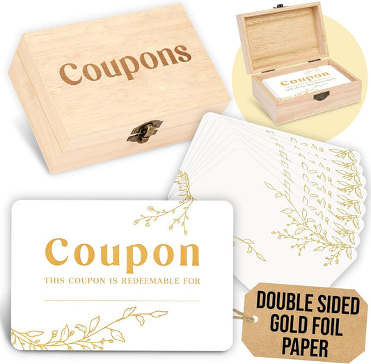 50 Blank Coupon Cards Gold — photo 1