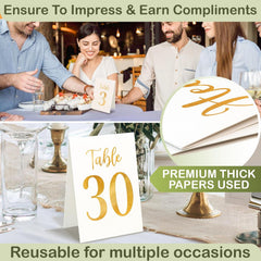 Gold Wedding Table Numbers 1-30 — view 5