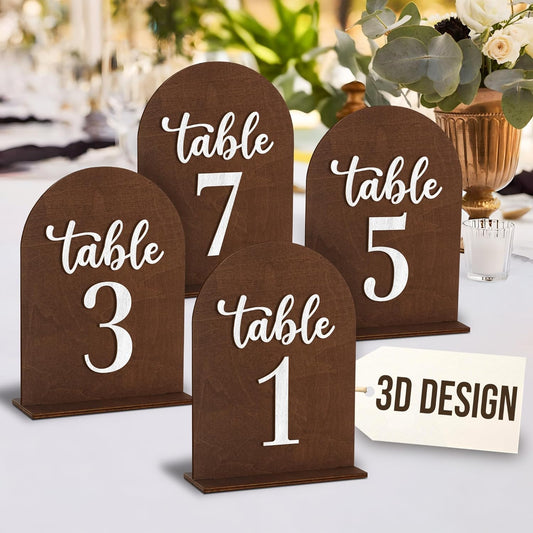 Wood Wedding Table Numbers 1-10 — photo 1
