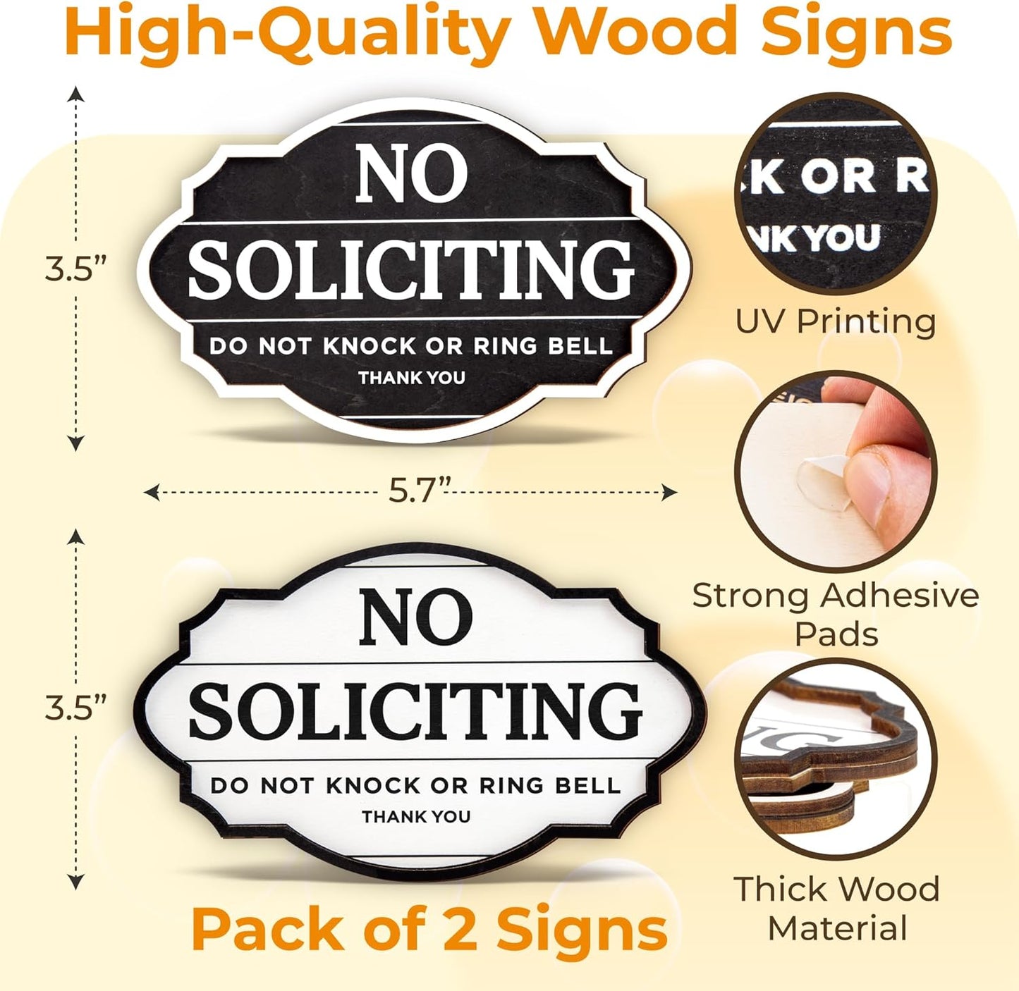 Funny No Soliciting Sign 2 Pack — photo 2