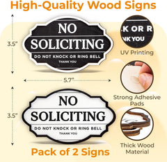 Funny No Soliciting Sign 2 Pack — view 2