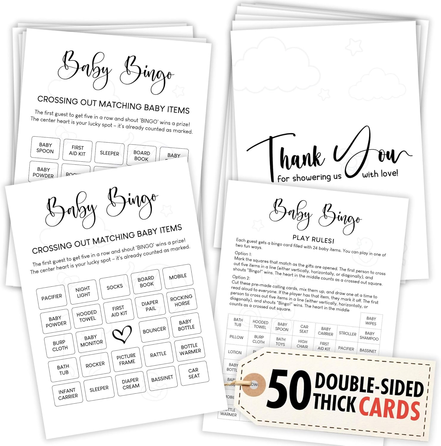 Baby Shower Bingo 50 Guests — photo 1