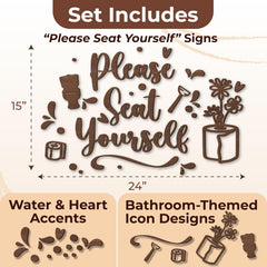 Please Seat Yourself Bath Sign — view 2