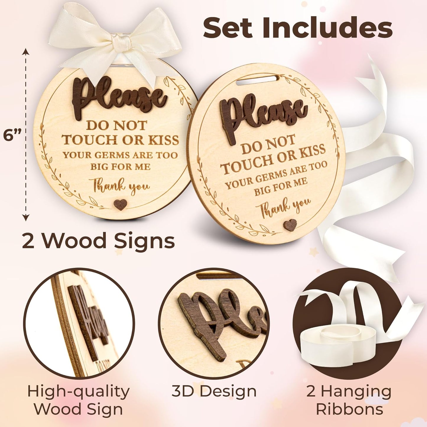 Do Not Touch Baby Sign 2 Pack — photo 2