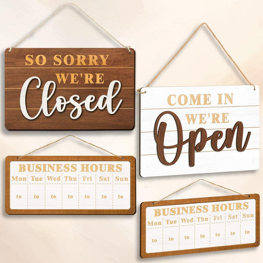 Open Closed Business Hours Sign — photo 1