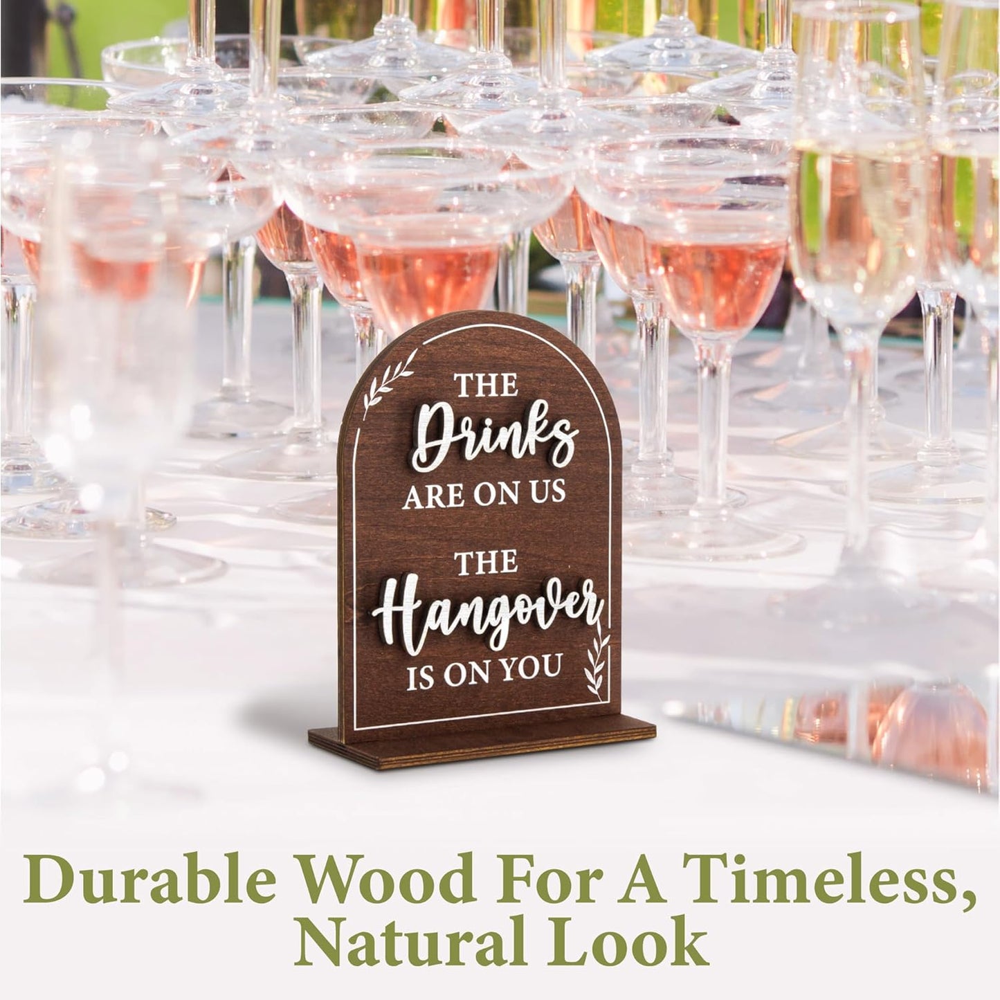Wood Wedding Bar Sign — photo 4