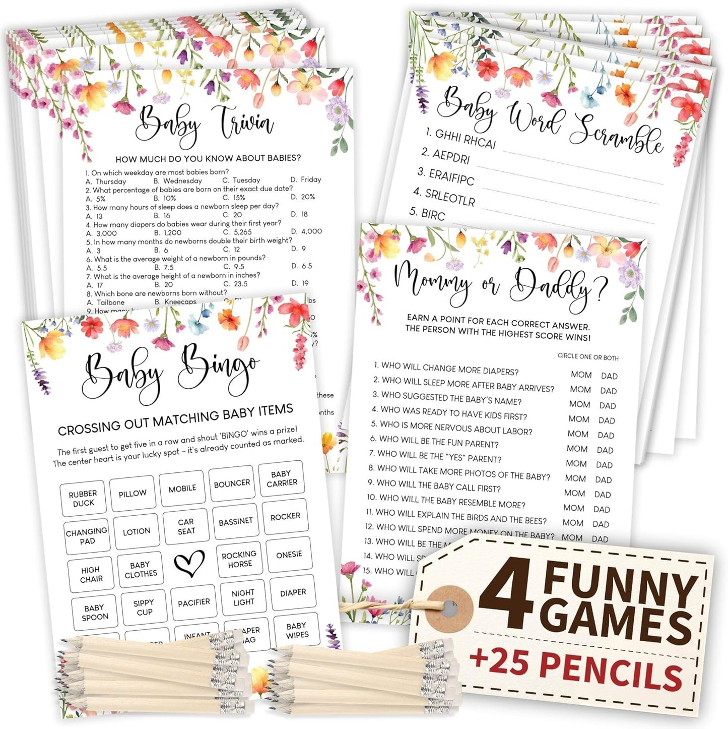Floral Baby Shower Games — photo 1