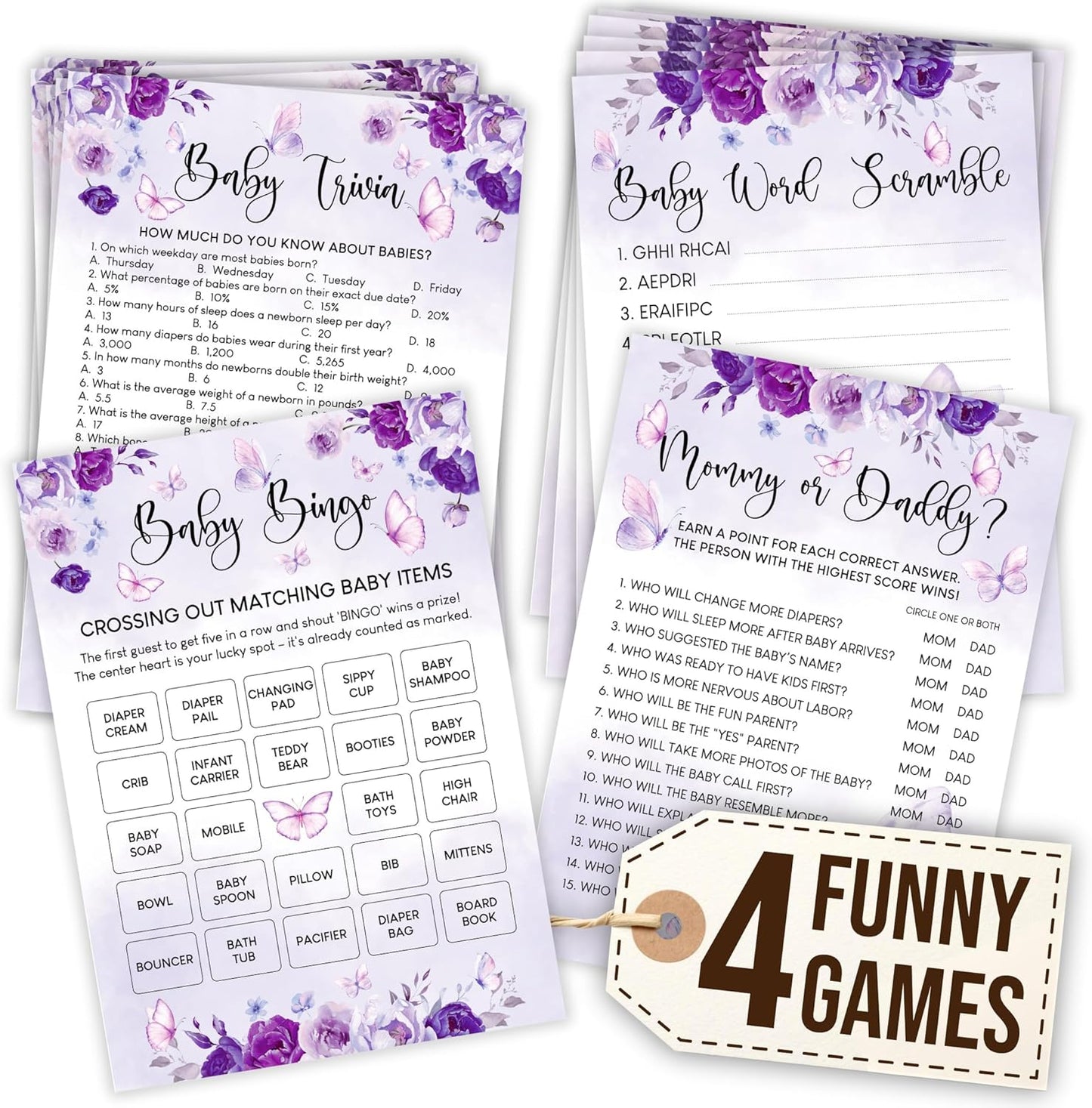 Butterfly Baby Shower Games — photo 1