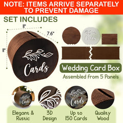 Wooden Wedding Card Box — view 2
