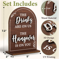 Wood Wedding Bar Sign — view 2
