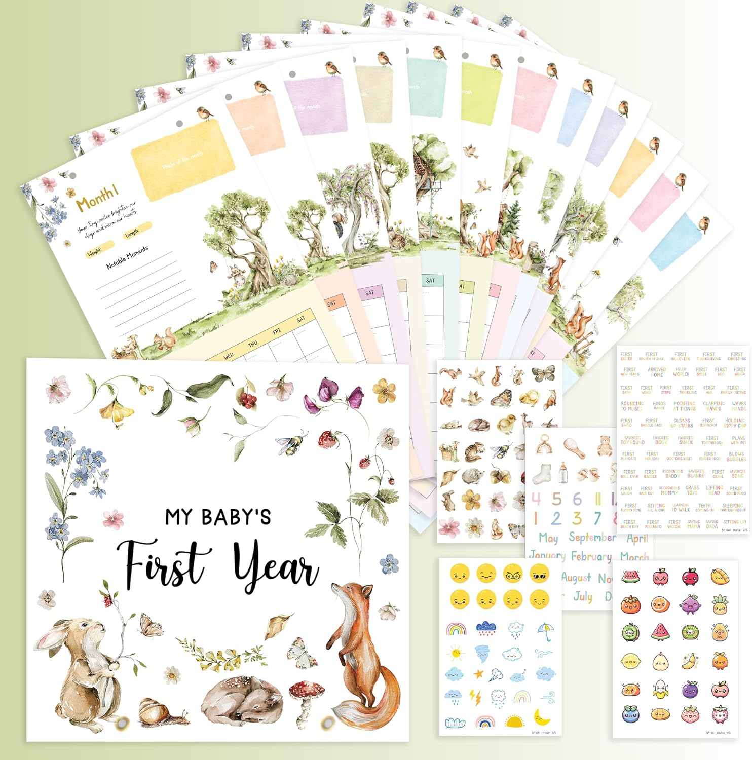 Wildflower Baby Year Calendar — photo 1