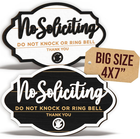 No Soliciting Sign 2 Pack — photo 1