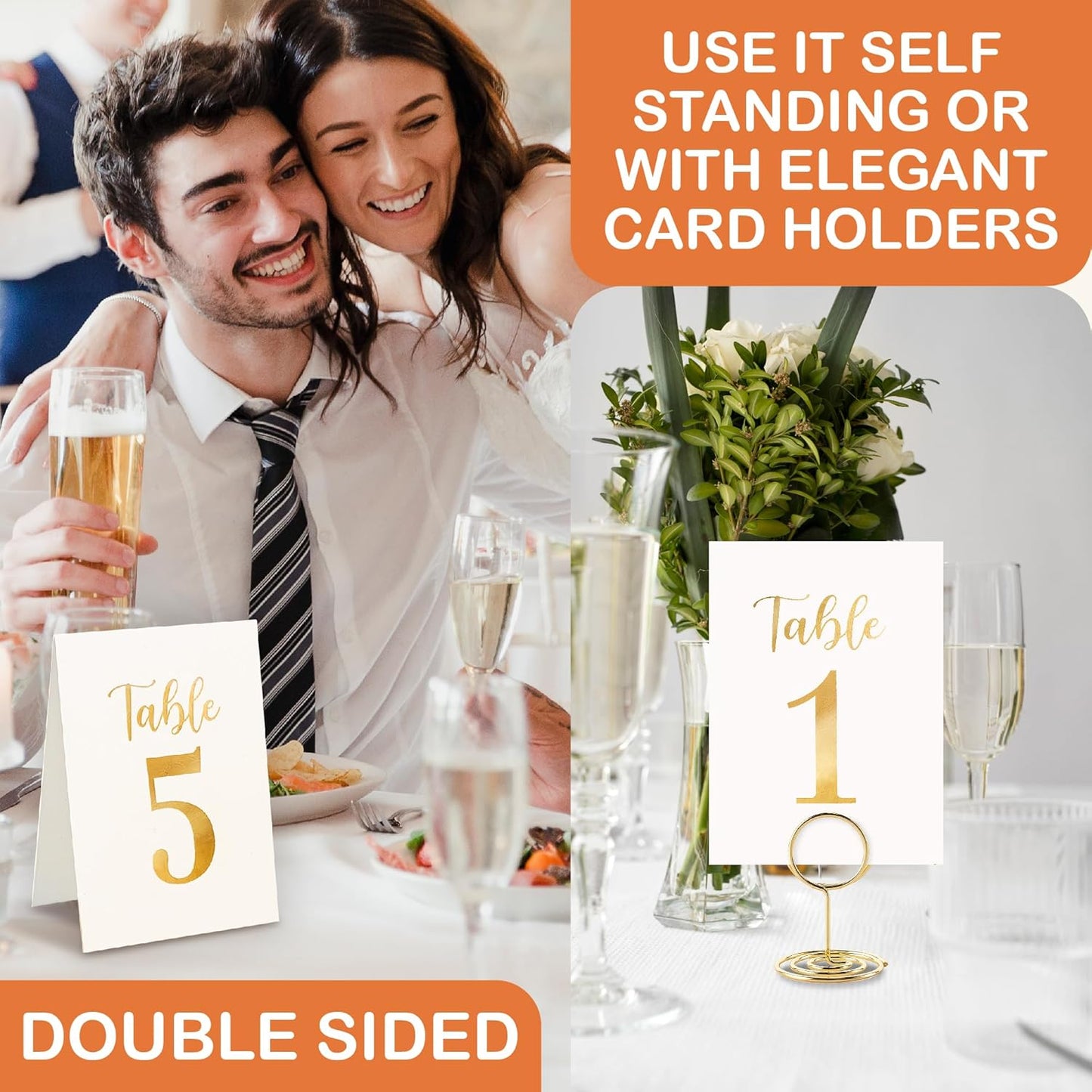 Gold Wedding Table Numbers 1-15 — photo 5