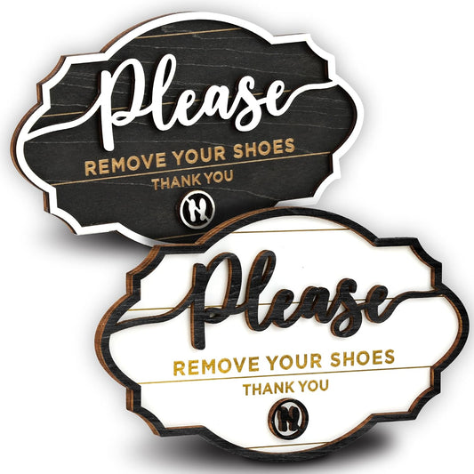 Please Remove Your Shoes Sign — photo 1