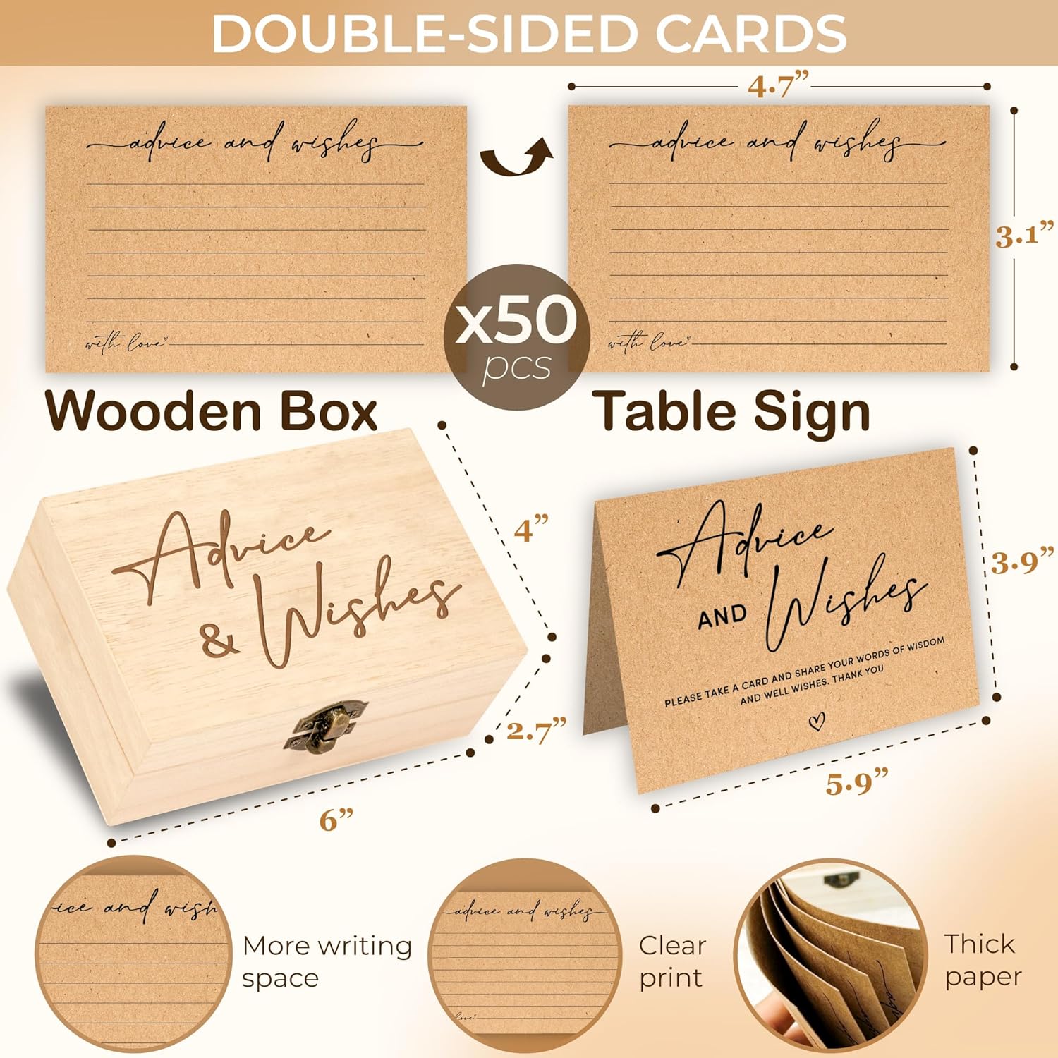Advice and Wishes Cards Box — photo 2