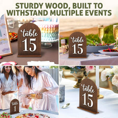 Rustic Wedding Table Numbers 1-15 — view 5
